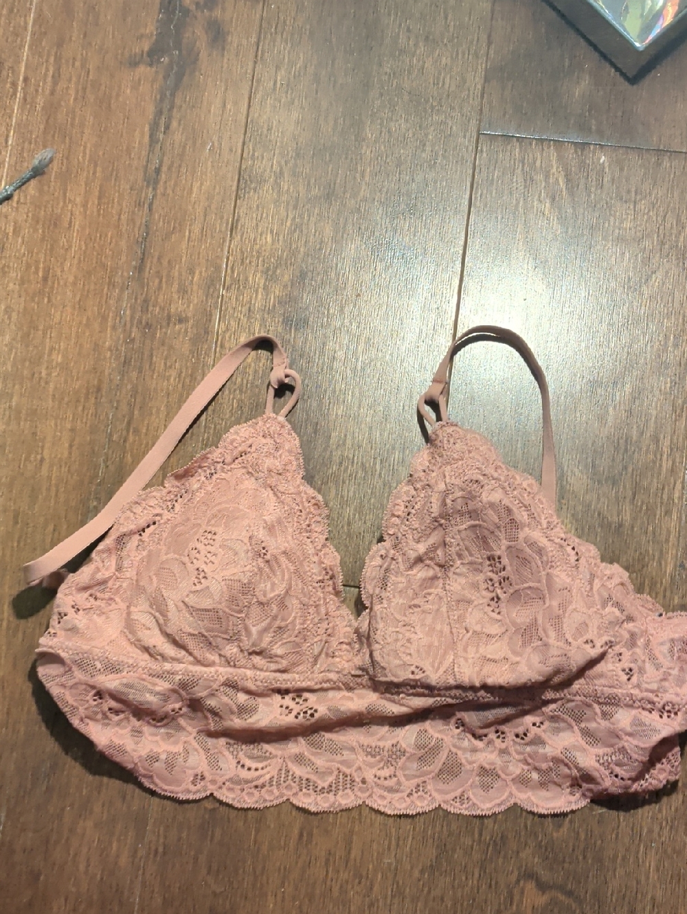 aerie Lace Bralette in Dusty Rose Pink